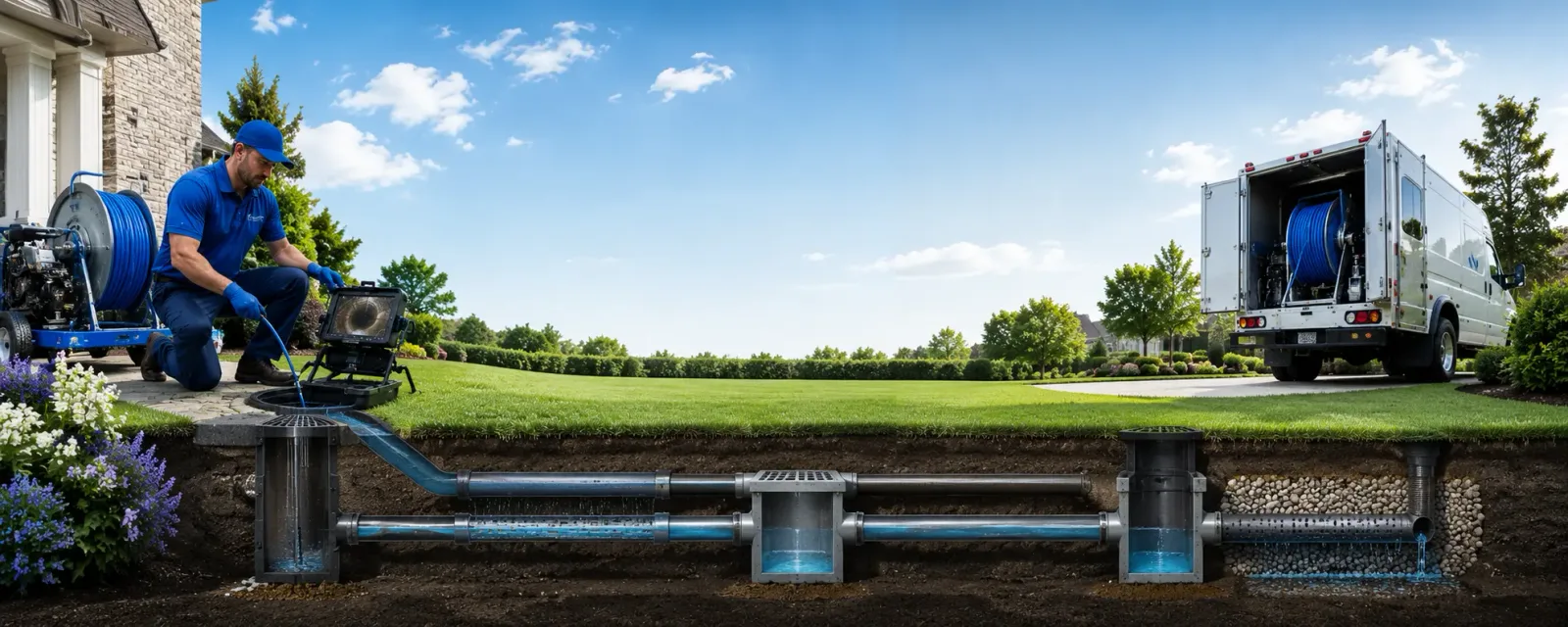 Outdoor drain cleaning information for Lawrence, NE